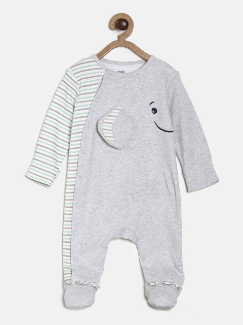 

MINI KLUB Boys Grey Striped Sleepsuit