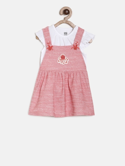 

MINI KLUB Girls Red & White Top With Skirt