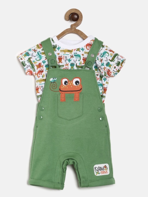 

MINI KLUB Boys Green & White T-shirt With Trousers