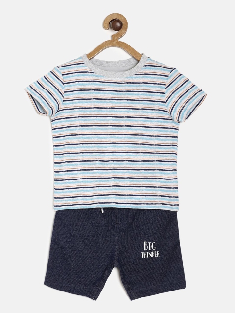 

MINI KLUB Boys Navy Blue & White Clothing Set