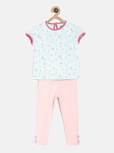 

MINI KLUB Girls Blue & Pink Top With Pyjamas