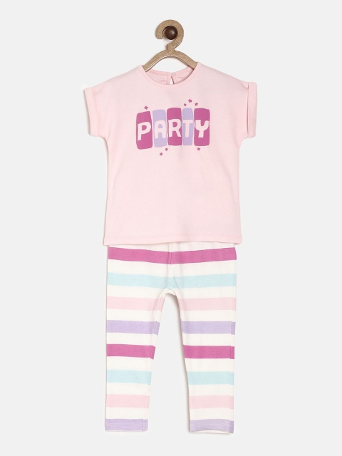

MINI KLUB Girls Pink T-shirt With Pyjamas