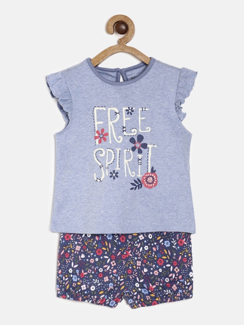 

MINI KLUB Girls Blue Top With Shorts