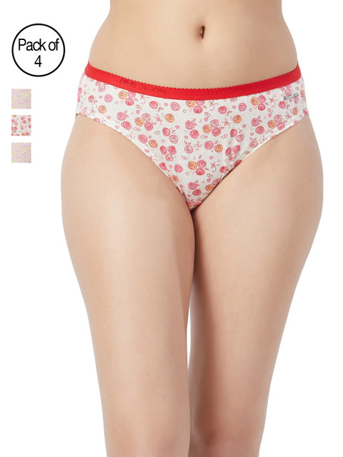 

Fruit of the Loom Pack of 4 Printed Bikini Briefs FBKP02, Multi