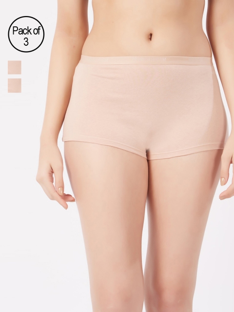 

Fruit of the Loom Pack of 3 Solid Boyshorts FBKP03, Nude