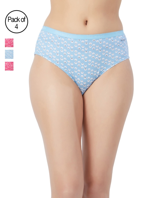 

Fruit of the Loom Pack of 4 Printed Hipster Briefs FHPP02, Pink