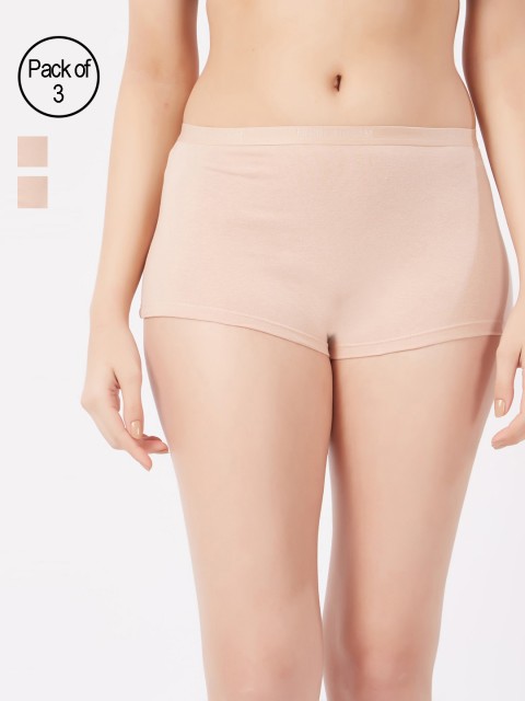 

Fruit of the Loom Pack of 3 Solid Boyshorts FBKP03, Nude