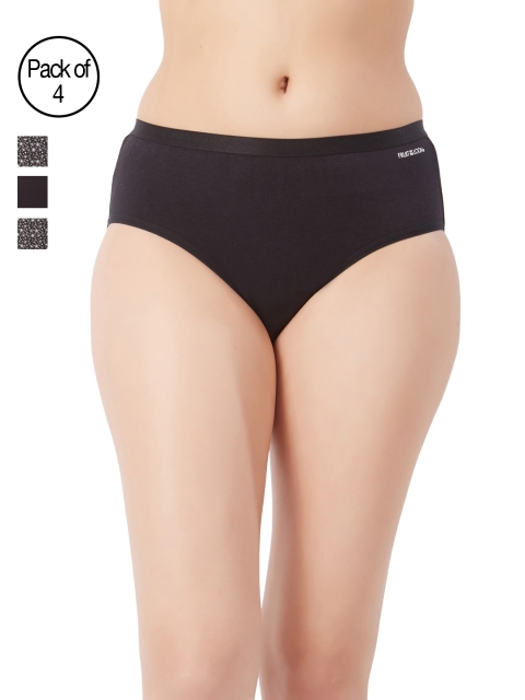 

Fruit of the Loom Pack of 4 Printed Hipster Briefs FHP03, Black