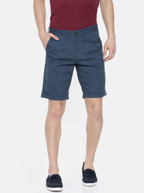 

Allen Solly Men Blue Solid Smart Slim Fit Chino Shorts