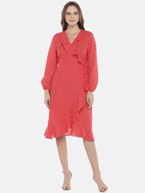 

Globus Women Red Printed A-Line Dress