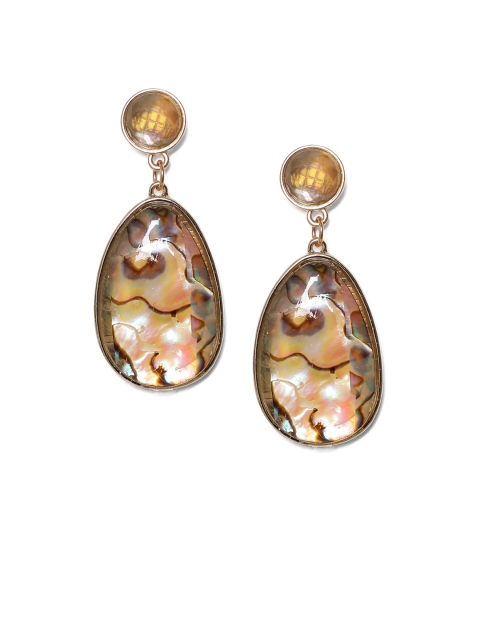 

Kazo Brown Teardrop Shaped Drop Earrings