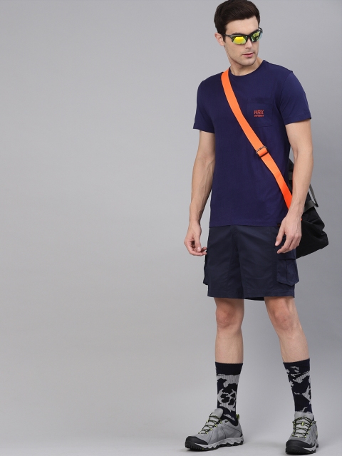 

HRX by Hrithik Roshan Men Outdoor Regular Fit Cargo Shorts, Navy blue