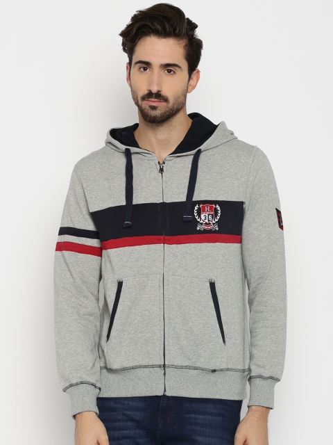 

HARVARD Grey Melange Hooded Sweatshirt