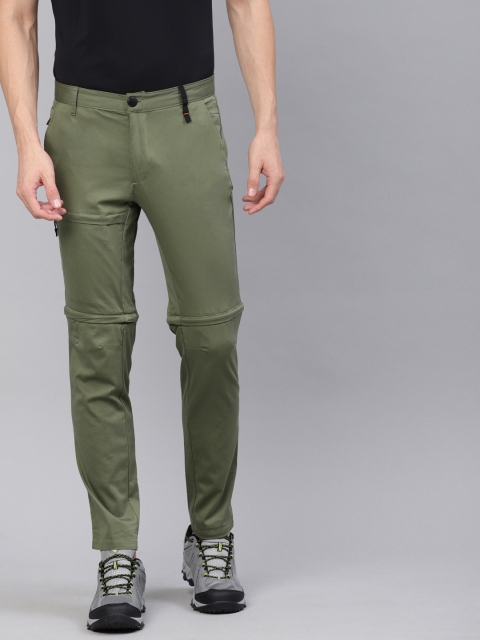 

HRX by Hrithik Roshan Outdoor Men Olive Green Solid Regular Fit Trousers