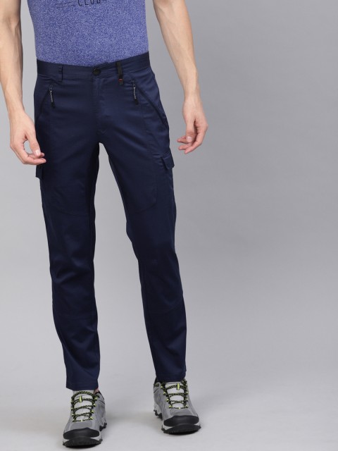 

HRX by Hrithik Roshan Men Navy Blue Regular Fit Solid Outdoor Cargos