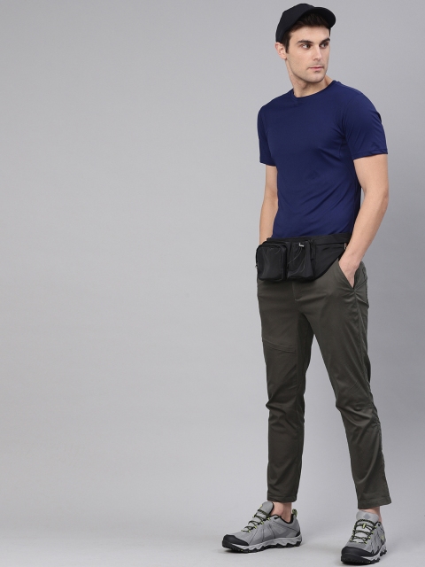 

HRX by Hrithik Roshan Men Charcoal Grey Solid Outdoor Regular Fit Trousers