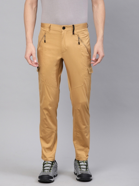 

HRX by Hrithik Roshan Men Khaki Brown Solid Outdoor Regular Fit Cargos