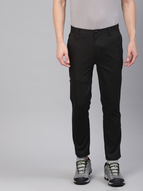 

HRX by Hrithik Roshan Men Black Solid Outdoor Regular fit Trousers