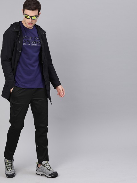 

HRX by Hrithik Roshan Men Black Outdoor Regular Fit Trousers
