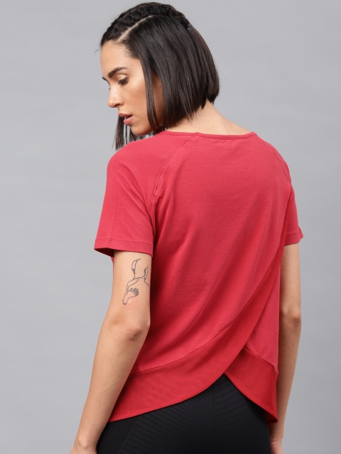

HRX by Hrithik Roshan Women Red Solid Styled Back Top