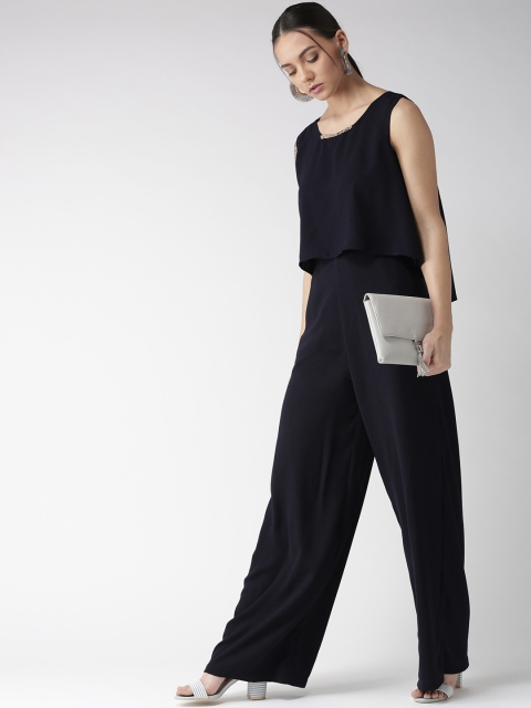 

QUIERO Women Navy Blue Solid Basic Jumpsuit