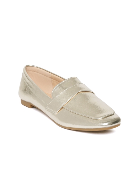 

Van Heusen Women Gold-Toned Loafers