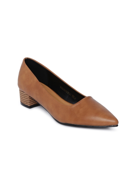 

Van Heusen Women Tan Brown Solid Pumps