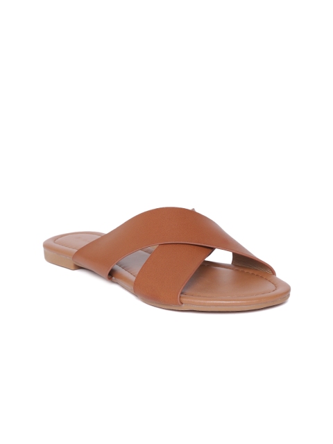 

Van Heusen Women Brown Solid Open Toe Flats