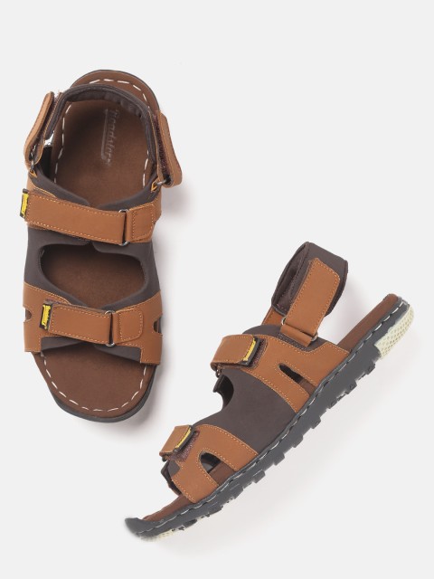 

Roadster Men Brown Solid Comfort Sandals