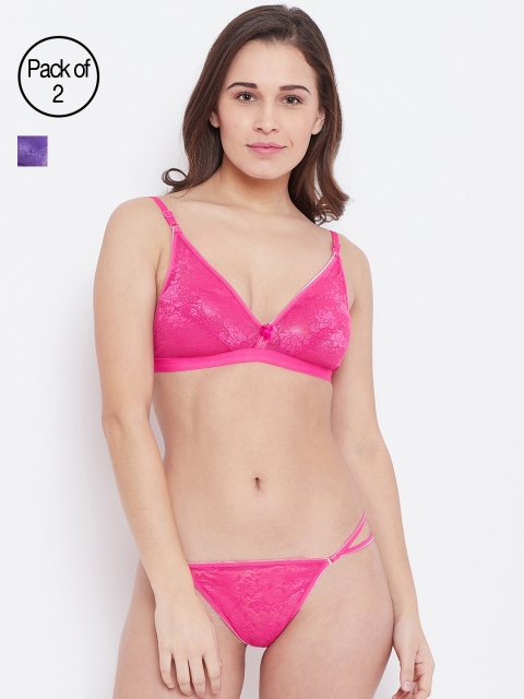

N-Gal Purple & Pink Pack Of 2 Lingerie Set NTDLS04
