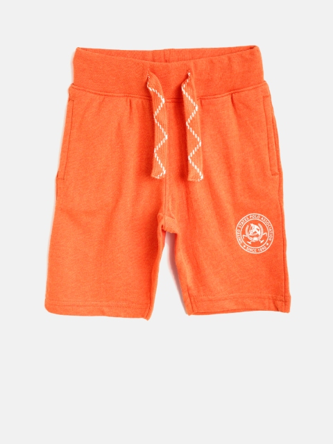 

U.S. Polo Assn. Kids Boys Orange Solid Regular Fit Shorts