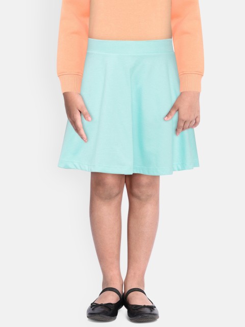 

U.S. Polo Assn. Kids Girls Blue Solid Knit Skirt