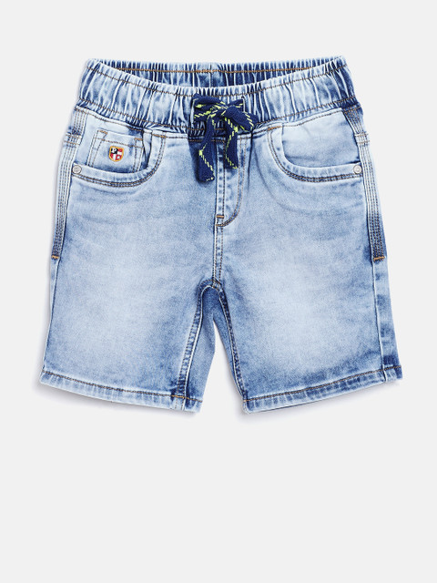 

U.S. Polo Assn. Kids Boys Blue Washed Regular Fit Denim Shorts