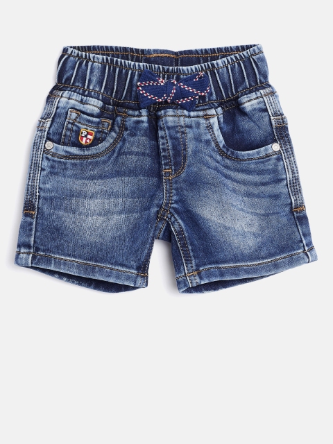 

U.S. Polo Assn. Kids Boys Navy Washed Regular Fit Denim Shorts, Navy blue