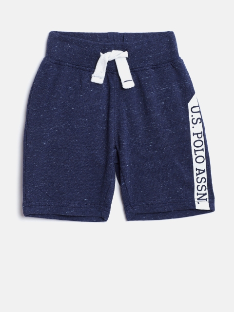 

U.S. Polo Assn. Kids Boys Navy Blue Solid Regular Fit Shorts