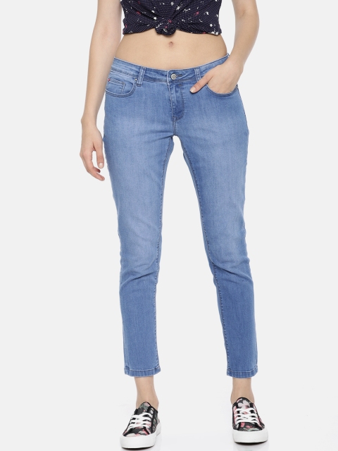 

Lee Cooper Women Blue Alexi Skinny Fit Low-Rise Clean Look Stretchable Cropped Jeans