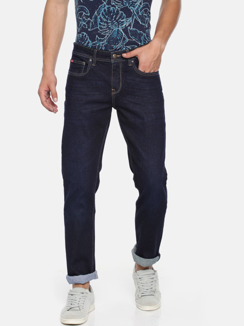 

Lee Cooper Men Blue Arthur Straight Fit Mid-Rise Clean Look Stretchable Jeans