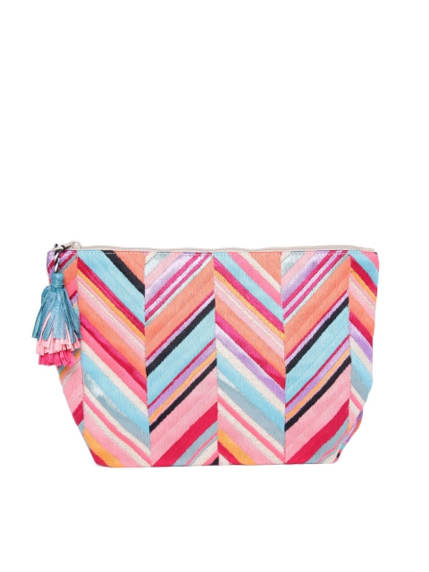 

Accessorize Multicoloured Tasselled Embroidered Clutch, Multi