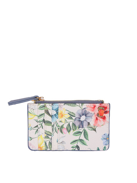 

Accessorize Women Off-White & Green Floral Print Card Holder