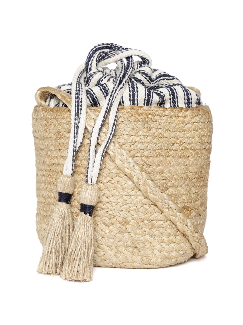 

Accessorize Beige Braided Jute Sling Bag