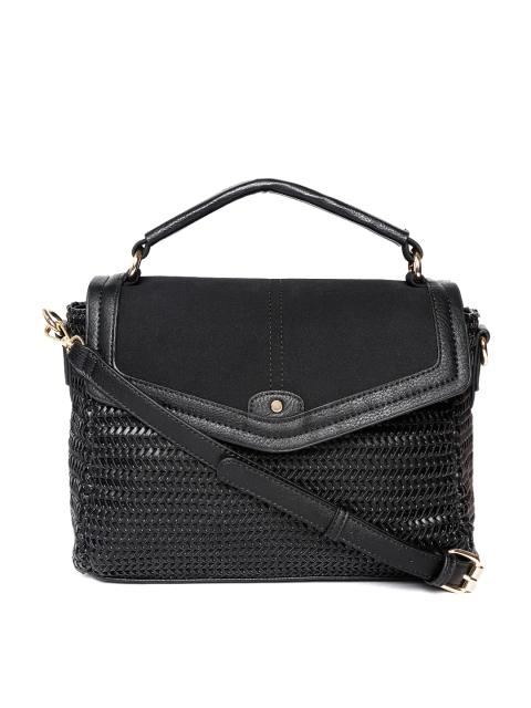 

Accessorize Black Braided Satchel Bag
