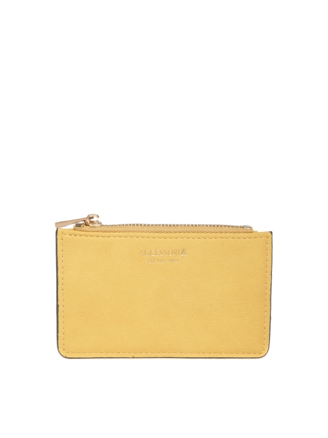 

Accessorize Women Yellow Solid Card Holder