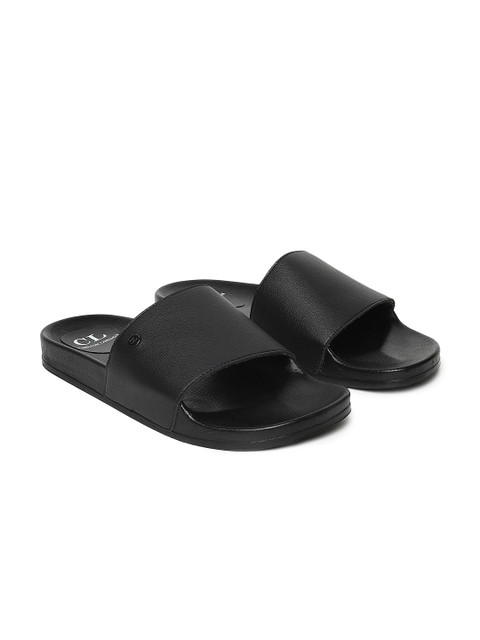 

Carlton London Men Black Solid Sliders
