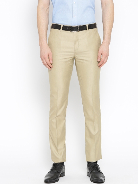 

Raymond Men Beige Slim Fit Solid Formal Trousers