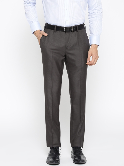 

Raymond Men Charcoal Grey Slim Fit Solid Formal Trousers