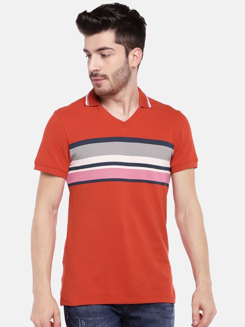 

Jack Jones Men Red Solid Polo Collar Pure Cotton T-shirt