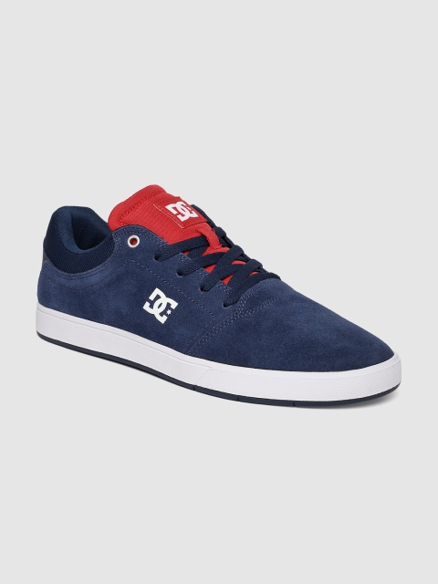 

DC Men Navy Blue Leather Sneakers