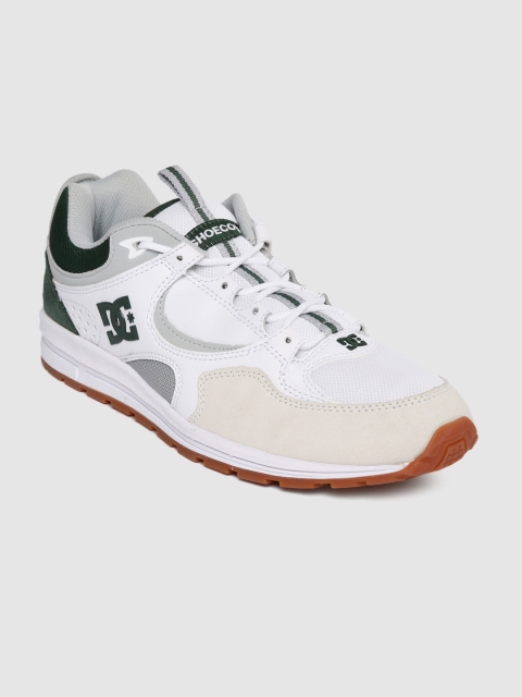 

DC Men White & Grey Solid Leather Sneakers