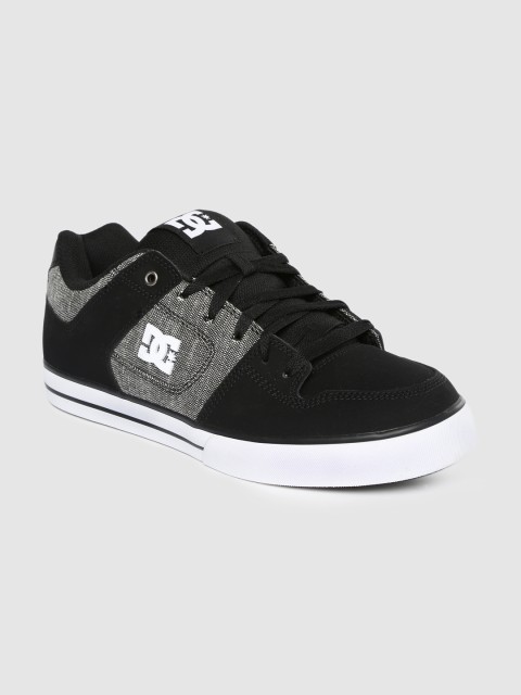 

DC Men Black Leather Sneakers