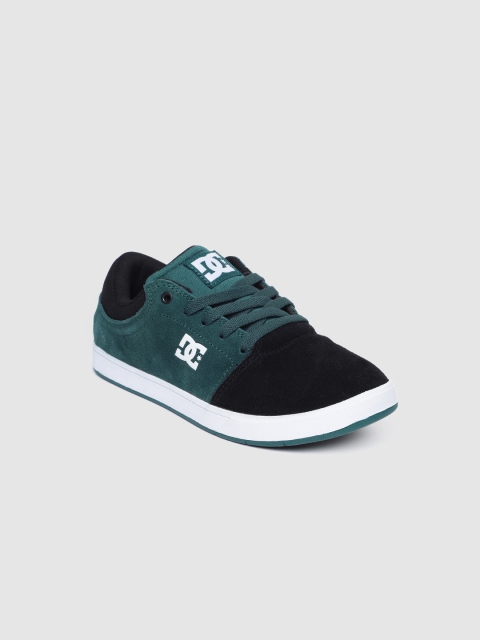 

DC Boys Teal Green & Black Colourblocked CRISIS Nubuck Sneakers